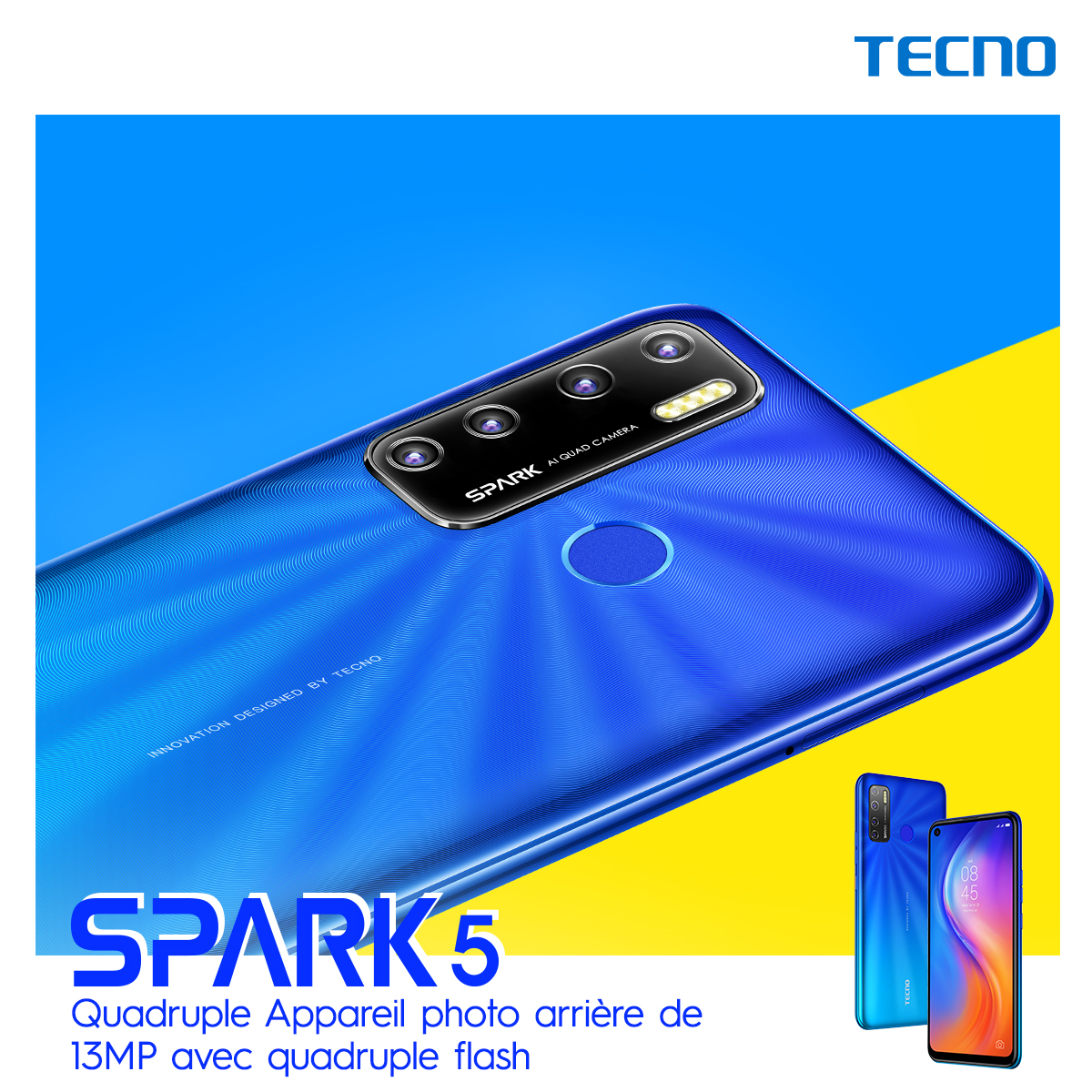 tecnomobiledrc's tweet photo. Pensez à capturer les moments heureux et à les rendre amusants avec l'appareil photo arrière de 13MP AI Quad Rear du smartphone #TECNOSpark 5.
Disponibles dans nos points de vente.
#TecnomobileRDC
#Spark5Series
#5CamerasPlusDAngles
#congolais https://t.co/87JEUgz88s