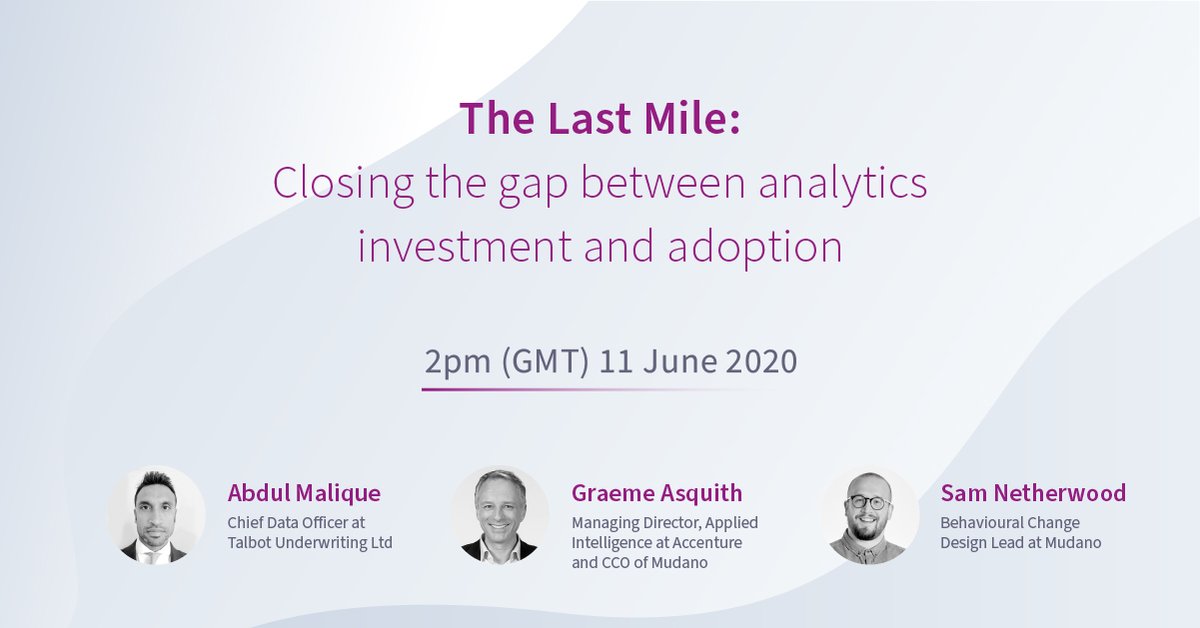 Why is it hard to drive adoption for AI and analytics solutions in financial services?
We explore this topic with our client, Abdul Malique, CEO of AIG Talbot in our latest webinar.

💡Sign up now
👉ow.ly/jbhs50zZADk

#datascience #tech #ml #business #fintech