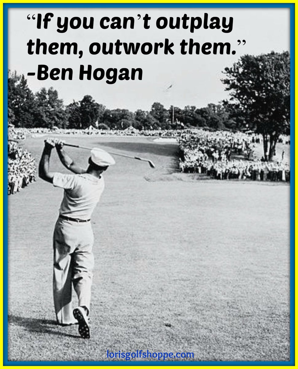 HawkRange's tweet photo. Little motivation to practice from the legendary Ben Hogan. We are open 10-8pm today. #noexcuses https://t.co/k6JVGSUUdW