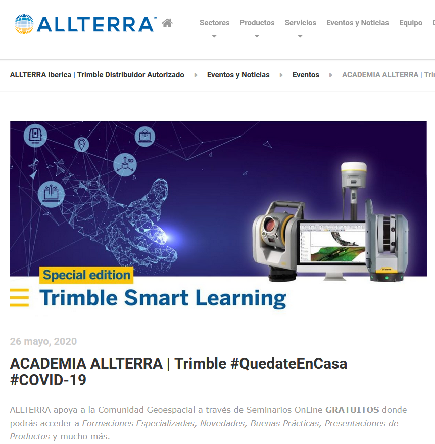 Aprovecha el repositorio 💻 de webinars el que nos ofrece 🆓<a href="/AllTerraIberica/">AllTerra Ibérica</a> 🌐donde podrás acceder a valiosas formaciones especializadas, novedades, buenas prácticas,etc ¿Dónde?👇

✅ bit.ly/2MHCBCi