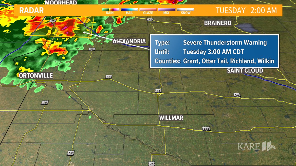 severe thunderstorm warning issued western kare weather ...