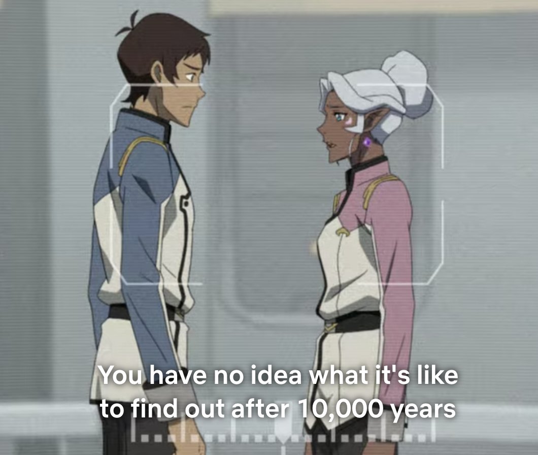 She literally tells Lance that he doesn't understand what it's like to be rejected by his own people (something Lotor understood when he was Emperor of the Galra).He can't even offer her anything other than, "I wish I could make it better." Somehow he still makes it about HIM!