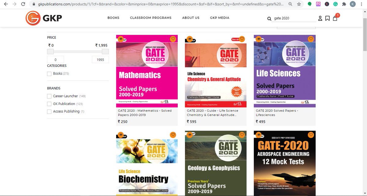 GKPonline's tweet photo. #GKP #GATEbooks #GKPbooks #GKPwebsite
40% off on all the GATE 2020 Titles. Apply coupon code GATE40. Buy Now!!
https://t.co/hkn9rHTKmI https://t.co/uQKhSqVuJ3
