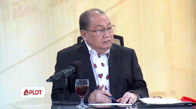 pldt's tweet photo. PLDT Chairman, President & CEO Manuel V Pangilinan opens our first virtual Annual Stockholders' Meeting. #PLDT2020ASM https://t.co/UbS4y3CXiK