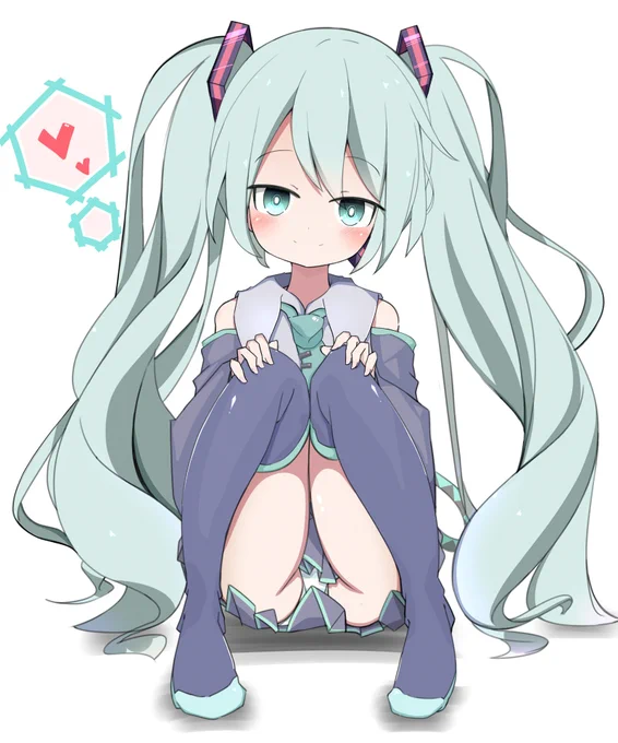 VRCの中でも、よくみるミクさんらくがきミクさんはほんとかわいい思う、うたも好き!#初音ミク 