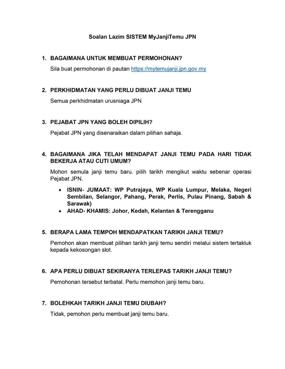 Jpn Johor En Twitter Permohonan Janji Temu Boleh Dibuat Di Https T Co 1vr3qstbpq Bermula Pada Hari Esok 10hb Jun 2020 Ini Bagi Semua Urusan Di Pejabat Jpn Negeri Johor Https T Co S5ymhi4umb Twitter