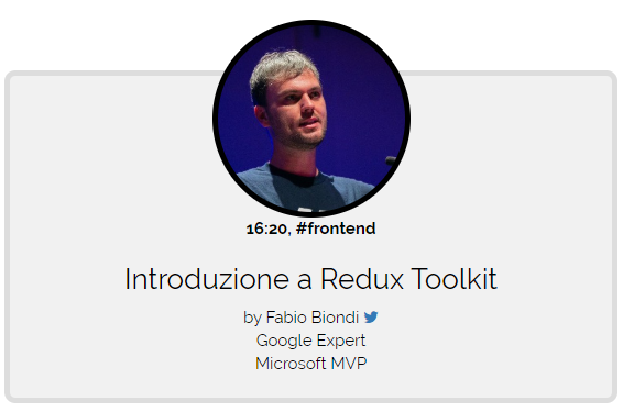 _CloudConf_'s tweet photo. Giovedì pomeriggio con @biondifabio per parlare di #redux! Non mancare! https://t.co/hWzJ8cZ0wV https://t.co/PmSqLULwQR