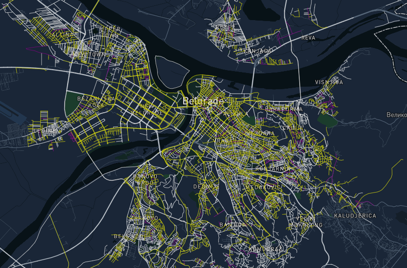 OpenKnowledgeBE's tweet photo. Our #EqualStreetNames project has been replicated by OpenStreetMap Serbia! With the use of #opendata volunteers made a map visualizing the street names of Belgrade by gender: https://t.co/ySFjQTofxe https://t.co/L012QHT2tI