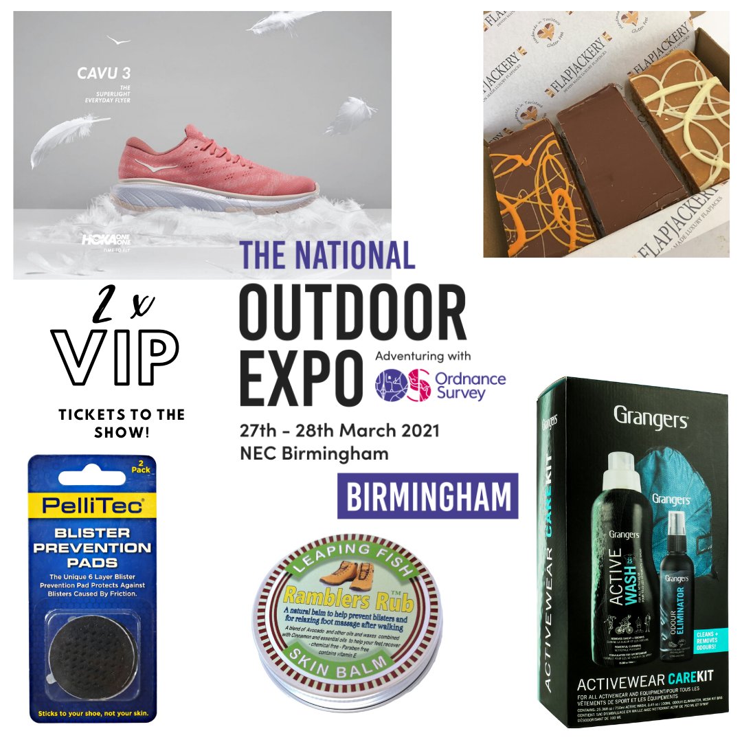 natoutdoorexpo's tweet photo. More cracking prizes available over on our Instagram or Facebook page today so head over to win a pair of HOKA ONE ONE Cavu trainers plus more goodies for your outdoor adventures #natoutdoorexpo #getoutside #greatoutdoors https://t.co/F9TGTIp7cc