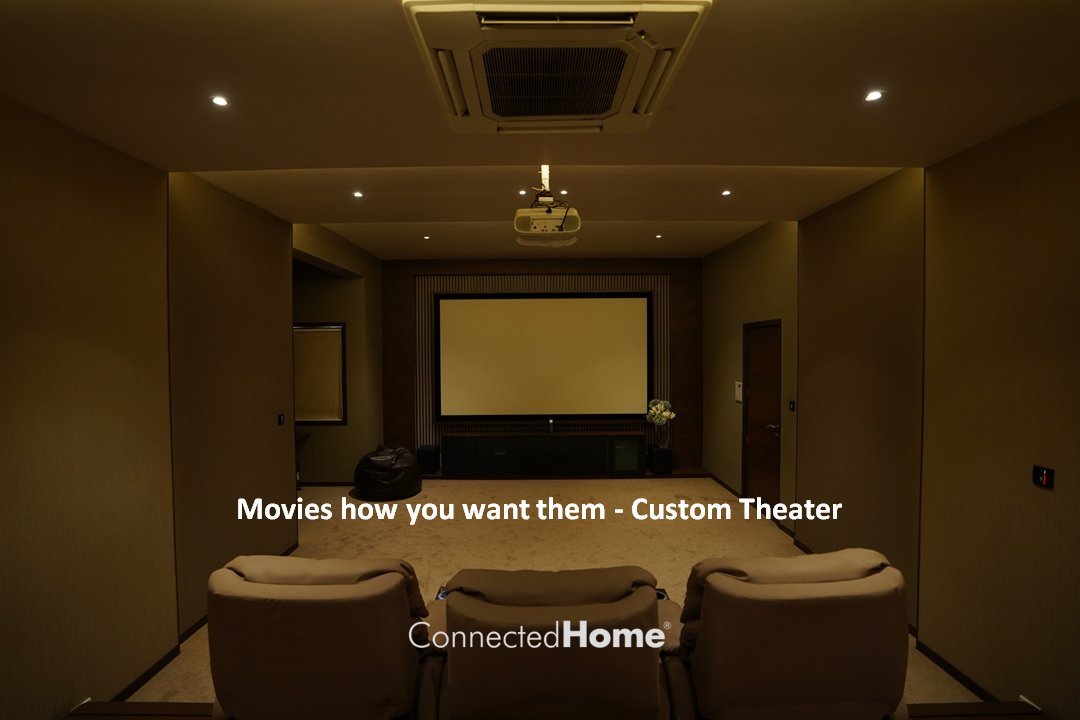 ConnectedHomeIn's tweet image. Custom Theater
The complete movie theater experience in your home
From detail to dynamics, and from pinpoint accuracy to a seamless, enveloping sound-field, a ConnectedHome Custom Theater brings your movies to life. #hometheater #homeautomation #minitheater #customtheater