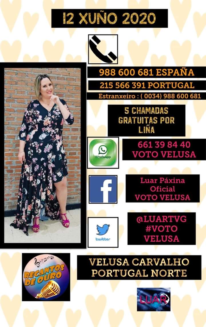 VelusaC's tweet photo. ACHÉGASE O DÍA! 📣#RecantosdeOuro @luartvg https://t.co/x5KIeTCndq