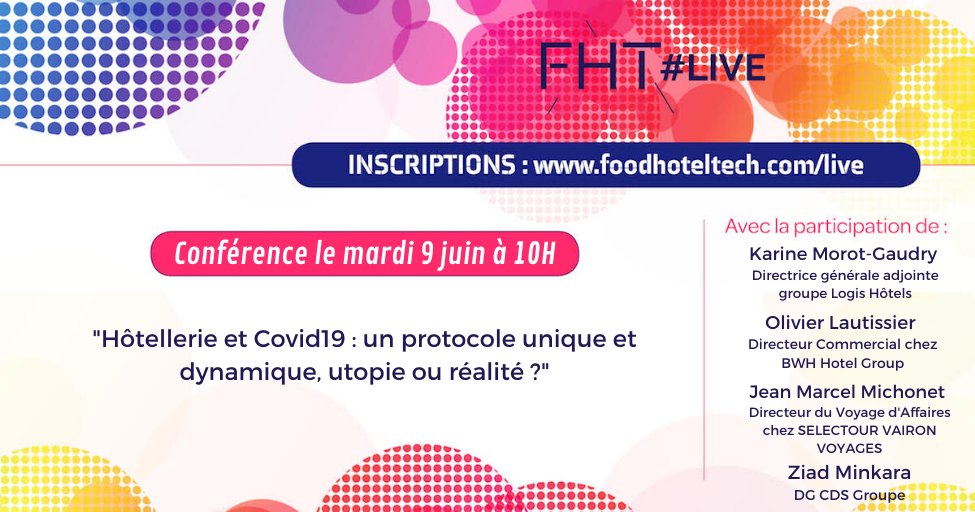 Food Hotel Tech (@foodhoteltech) on Twitter photo 🔔 Rendez-vous à 10h pour une conférence by Karine Morot-Gaudry, (<a href="/logishotels_fr/">Groupe Logis Hôtels</a>), Olivier Lautissier (<a href="/BestWesternFr/">Best Western Hotels & Resorts France</a>), Jean Marcel Michonet, Ziad Minkara (
<a href="/CDSGroupe/">CDS Groupe</a>) @ThibaultBarat Dirigeant de l'agence eug & jo
📌 pour y assister c'est ici : marketplace.foodhoteltech.com/#conferences 🔔 Rendez-vous à 10h pour une conférence by Karine Morot-Gaudry, (<a href="/logishotels_fr/">Groupe Logis Hôtels</a>), Olivier Lautissier (<a href="/BestWesternFr/">Best Western Hotels & Resorts France</a>), Jean Marcel Michonet, Ziad Minkara (
<a href="/CDSGroupe/">CDS Groupe</a>) @ThibaultBarat Dirigeant de l'agence eug & jo
📌 pour y assister c'est ici : marketplace.foodhoteltech.com/#conferences