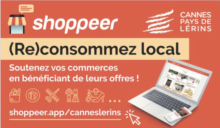 CACPLOfficiel's tweet image. 💻 Lancée fin avril par @davidlisnard aux côtés de @SebLeroyMLN pour soutenir le commerce de proximité face au Covid-19, la #marketplace @shoppeer_app compte déjà près de 500 commerçants/artisans à #CannesLérins et des offres adaptées à chacun !

Infos ⏯ shoppeer.app/canneslerins/