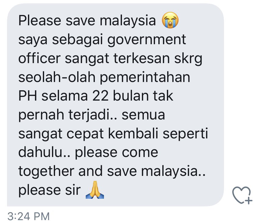 Saya terima ni melalui DM. 

Semoga memberi semangat  @anwaribrahim @chedetofficial @guanenglim @MSabu_Official @mohdshafieapdal 

#HarapanMasihAda #MasihAdaHarapan