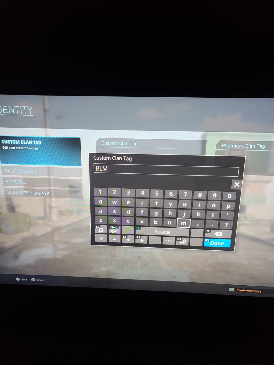 LMeaner's tweet photo. @CallofDuty 

You talk about black lifes matter and the importance right now but yet in game we can support it hy putting BLM as our clantag because its profanity. Get with program devs https://t.co/4URE3p0UkH