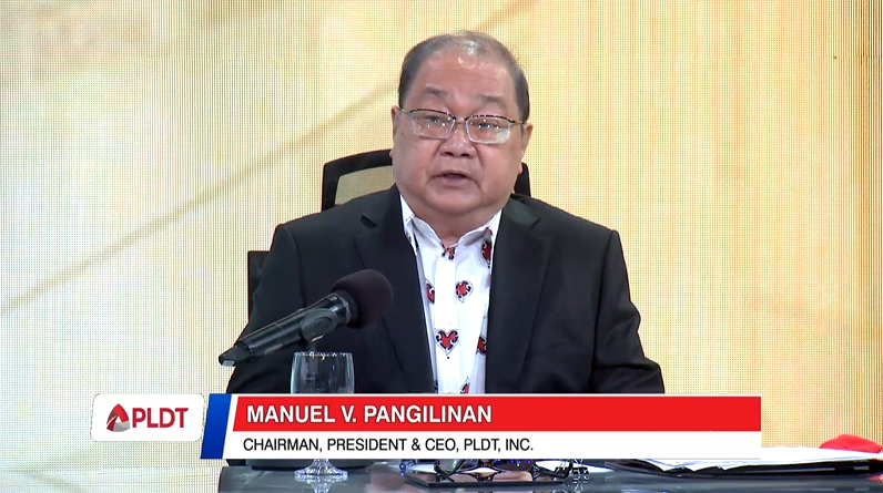 pldt's tweet photo. Manuel V Pangilinan: I can assure you that we have steady hands on the tiller, and the ship itself is sturdy. I can add that PLDT is, in fact, emerging stronger from this pandemic. #PLDT2020ASM https://t.co/5NswNUnOqn