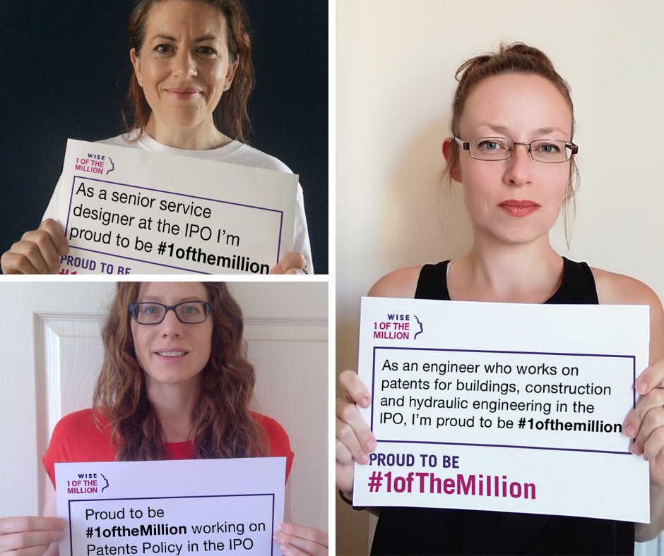 We’re supporting <a href="/thewisecampaign/">WISE</a>’s #1ofthemillion by celebrating #WomeninSTEM <a href="/The_IPO/">Intellectual Property Office UK</a>, like Becky, Claire &amp; Emma.
Keep a look out for current &amp; upcoming #STEM roles at ow.ly/3Djg50zNr71
