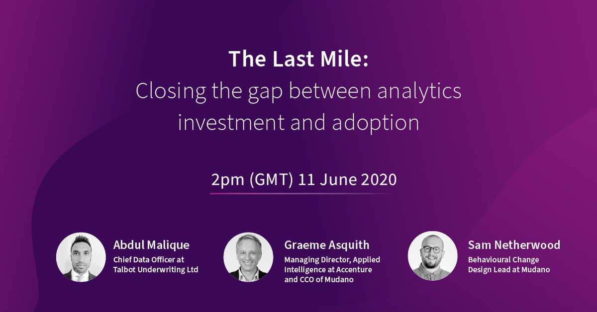 Behavioural change can play a vital role in increasing the adoption of #analytics and #ai solutions for #financialservices companies. 

We discuss how behaviour change can help drive #business value and #ROI for your business.

💡Sign up now
👉ow.ly/jbhs50zZADk

#tech #ml