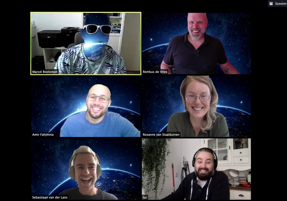 remkusdevries's tweet photo. Today’s meeting for the next #WPNL (or #WCNL, who knows!) is taking place in space.
@mbootsman took it to a whole ‘nother level, tho. https://t.co/j3xViVH8fc