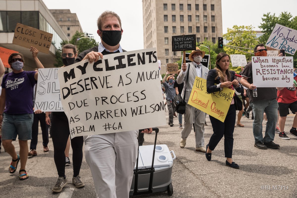 AaronWBanks's tweet photo. Lawyers and members of the legal community showing up for #BLM2PD #BLM2PDSTL #STL #MSPD #BlackLivesMatter #BreonnaTaylor #GeorgeFloyd #ABanks https://t.co/JeXmyrjEbz