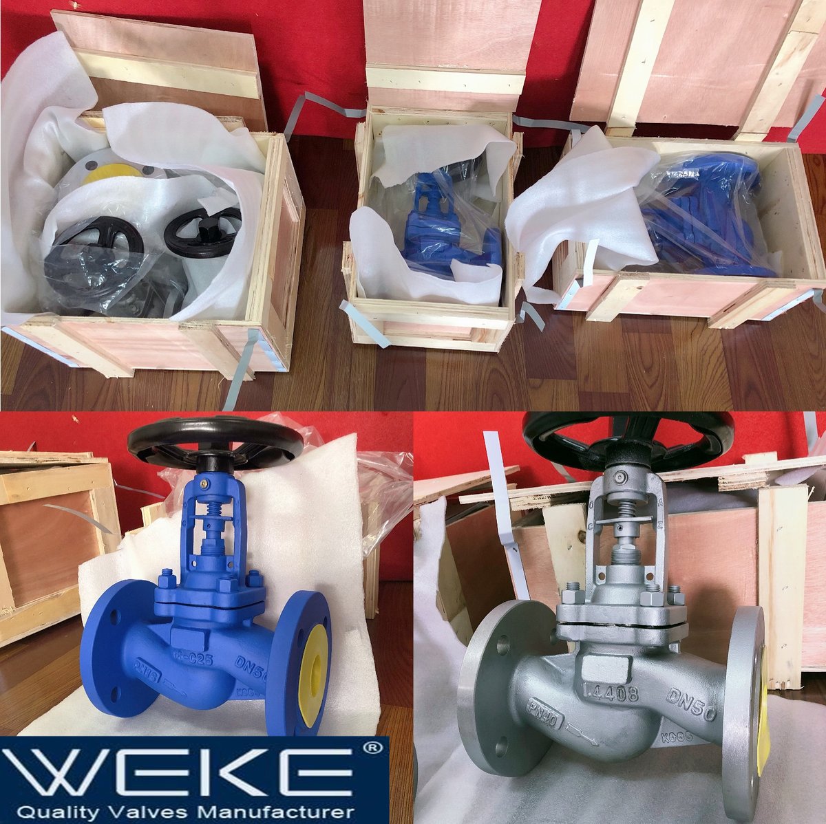#WEKE VALVE#Bellows seal globe valve#Three samples to different customers#good quality with best price#www.weke-valves.com 
Email:sale@weke-valves.com