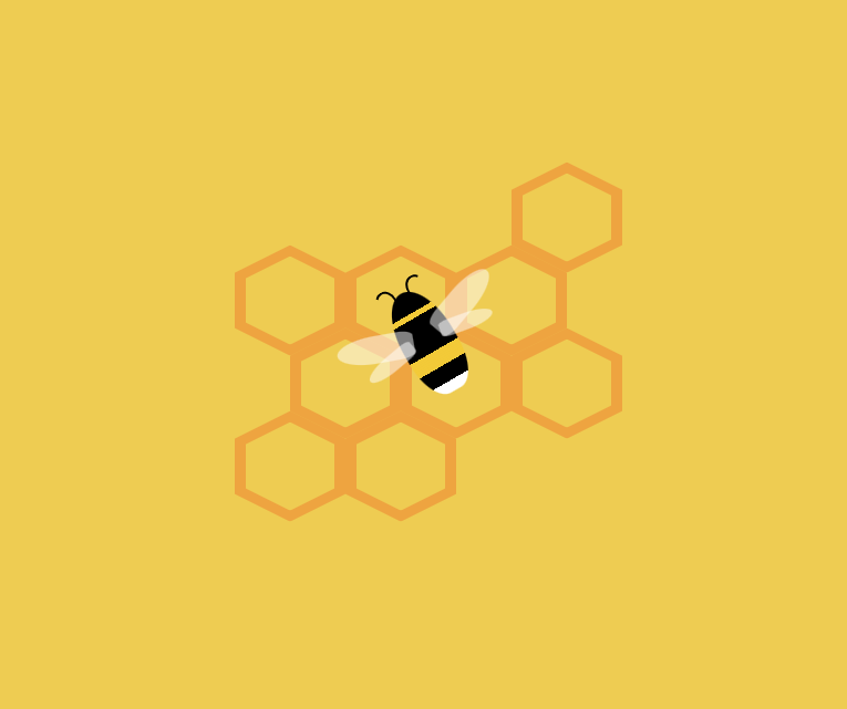 Day 24 - I love bees, so here we are  Had some fun using clip-path to make hexagons - have a wee look in the  @CodePen  https://codepen.io/aitchiss/pen/XWXbBdX  #100daysProjectScotland  #100daysProjectScotland2020