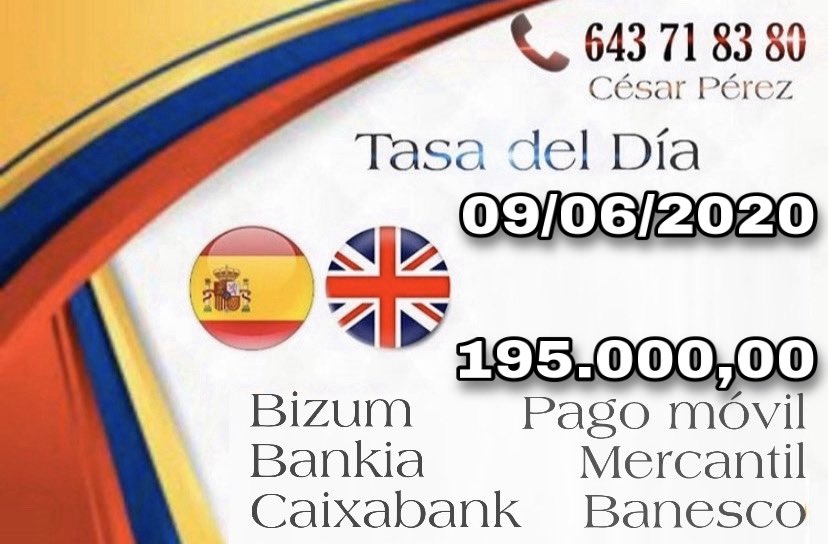 Tasa del dia, compramos tus euros desde todo europa, sin comisiones y en minutos.
