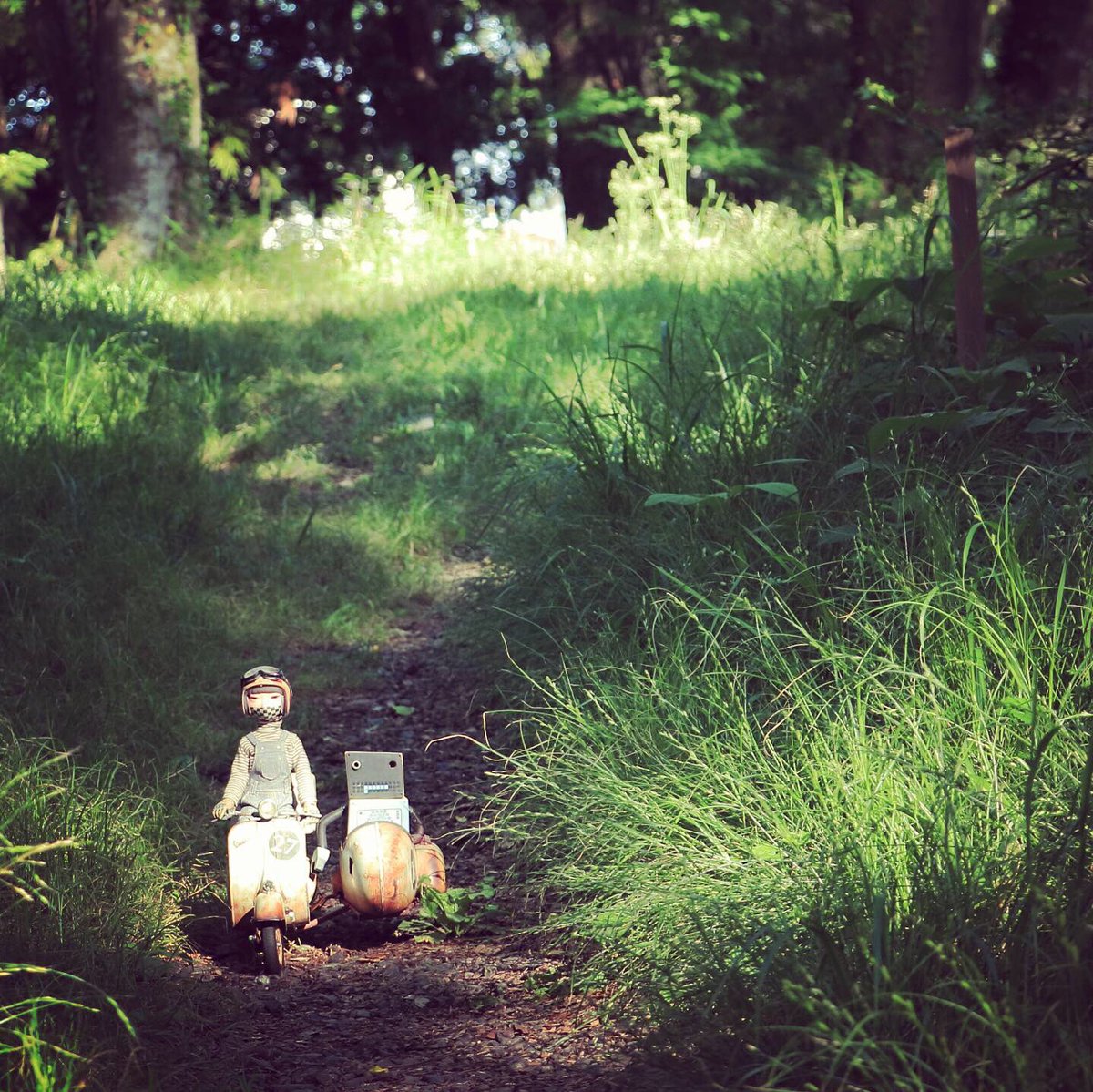 KotokoRombie's tweet photo. 🌲🌳先ずは近場の森に行ってみよう🎵🌲🌳
#バイク女子 #バイク好きと繋がりたい #バイク乗りの写真で旅しよう https://t.co/F0P8XDpYQ5
