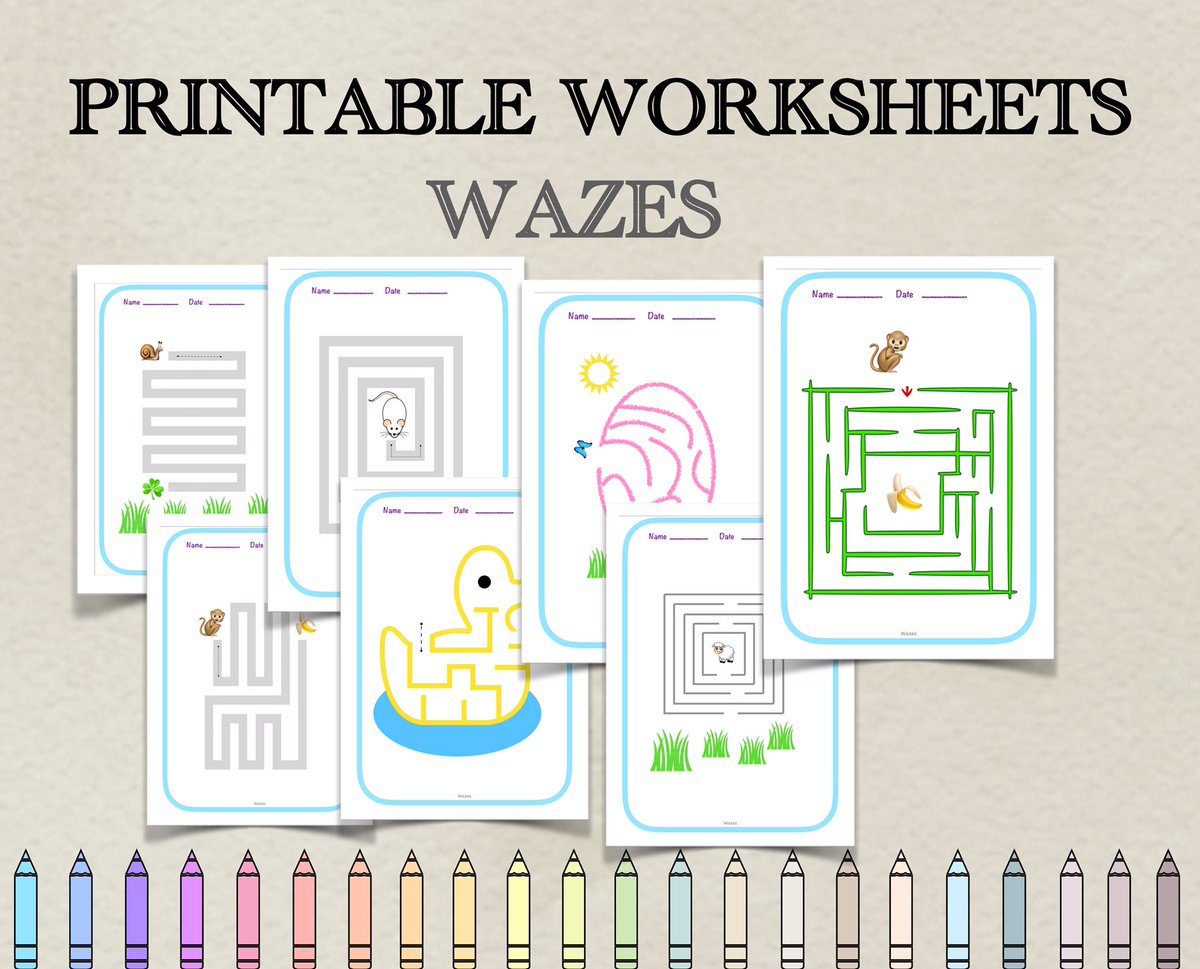 Smarty_Print's tweet photo. https://t.co/rMBAHHNHnv   Worksheets for kids.Mazes.

This worksheets develops fine motor skills, eye- hand coordination, perceptual skills and graphic skills.

Printable worksheets https://t.co/BIiczx5iFw