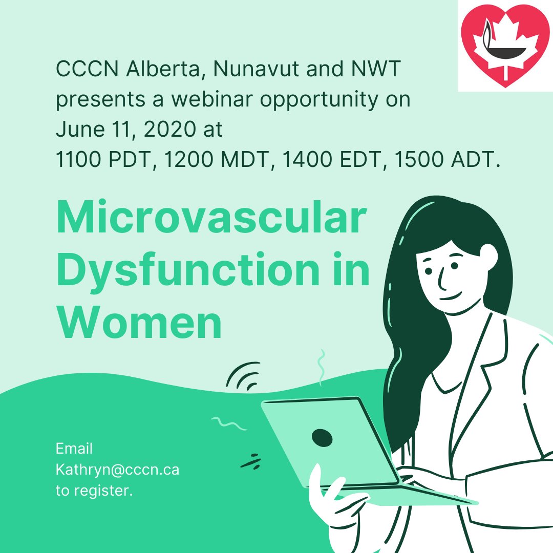 Have you heard? Is it on your radar? Don't forget to tune in to this #CCCN webinar THIS Thursday!
Email Kathryn to register.
#ContinuedLearning #Cardiovascular #Microvascular #HeartDiseaseInWomen #Nursing #HeartDisease