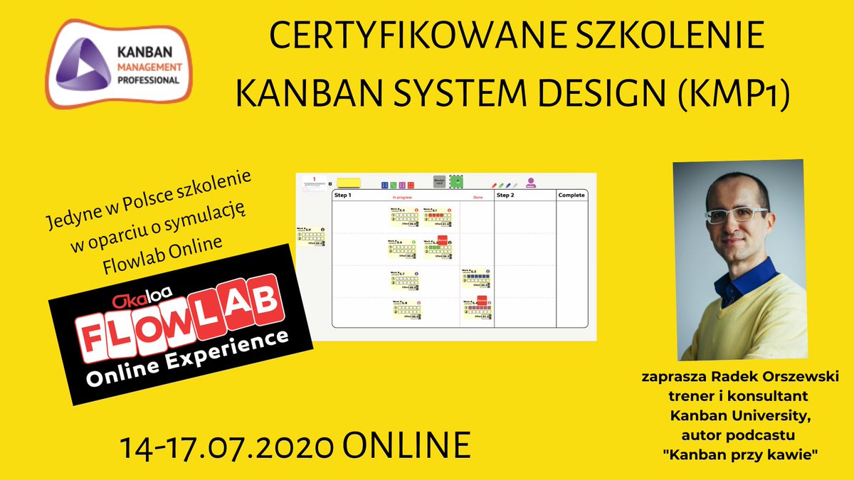 Szkolenie <a href="/KanbanUni/">Kanban University</a>  #Kanban System Design (KMP1) w formie zdalnej kolejny już raz po polsku! leanagile.ninja/informacje-o-w…