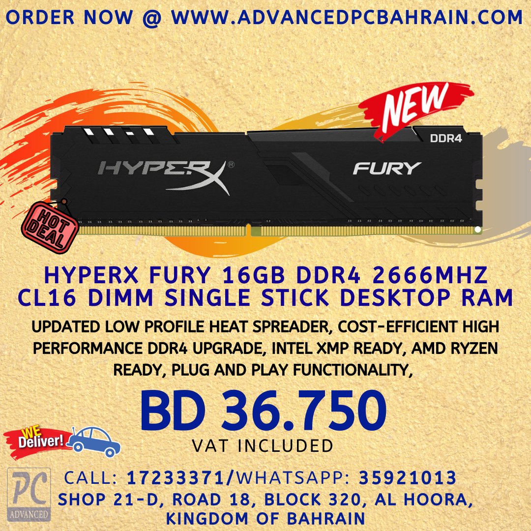 AdvancedPcbh's tweet image. Order now at advancedpcbahrain.com or message 35921013 via WhatsApp to place your order.

#Bahrain #Manama #Gaming #PCGamers #HomeDelivery #OnlineDeals