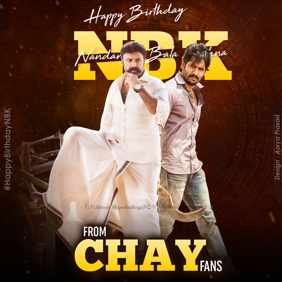 Here is My Design For NataSimham (Balakrishna) Birthday 
Best Wishes For #NBK106 From @chay_akkineni Fans 
#HBDNBK
#HBDNandamuriBalakrishna 
#HBDBalakrishnaFromChayFans
#HBDBalayyaFromChayFans