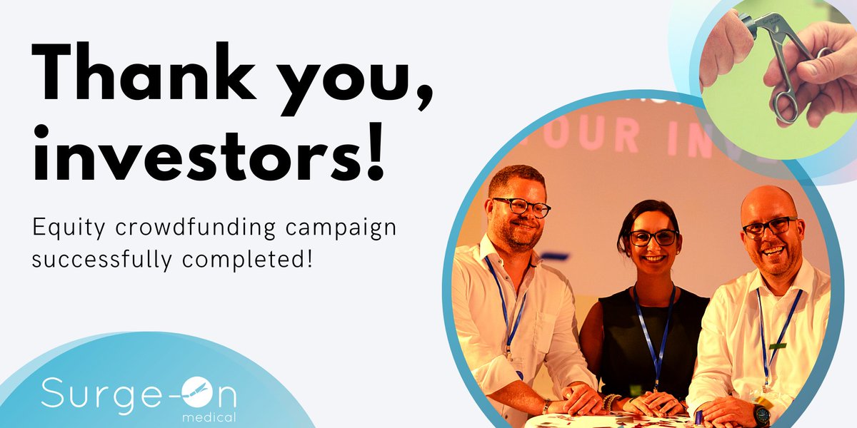 Together with <a href="/aescuvest/">aescuvest</a> and <a href="/EITHealth/">EIT Health</a> we ran the first European equity crowdfunding campaign: we thank all the investors for their trust and support in making the campaign a success! With entrepreneurial greetings, <a href="/Benno_Groosman/">Benno Groosman MScBA</a> (CEO), Tim Horeman (CTO) &amp; @Audry_Kaune (COO).