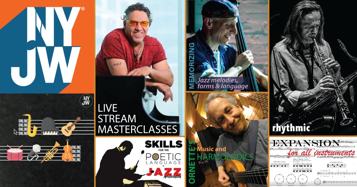 This Sat. June 13 at 11am I will do a short one hour masterclass including Q&amp;A hosted by #newyorkjazzworkshop. I will dive in my database with rhythm files. It is suggested donation to help out NYJW's mission to survive Covid19. bit.ly/2TVkPzq