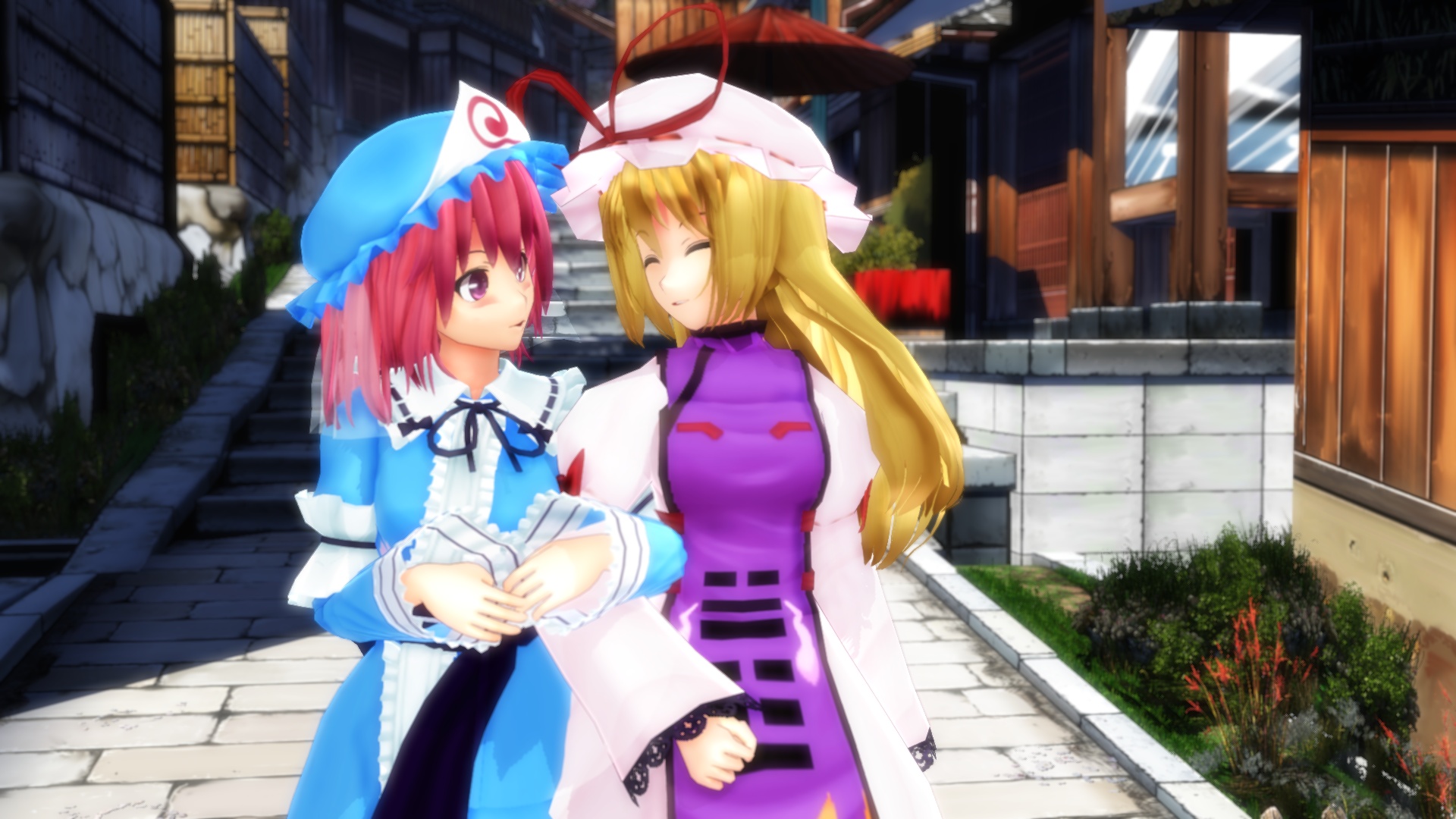 冴 בטוויטר 深夜の真剣mmd60分一本勝負 お題 幽々子様 幽々子 次 何食べにいく 紫 まだ食べるの 次で12軒目なんだけど せっかくなのでこっちも 東方mmd 西行寺幽々子