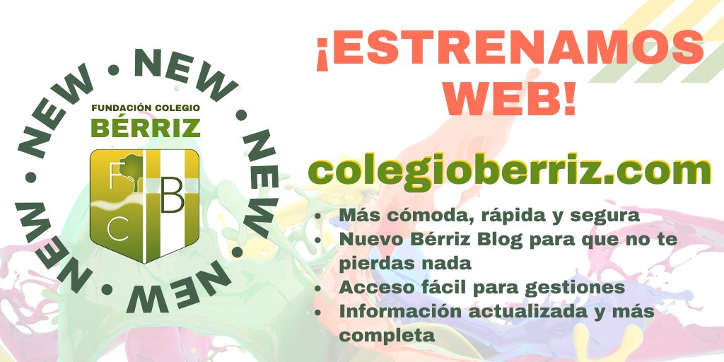 colegioberriz's tweet photo. 🔔 ¡NOVEDAD! De cara a mejorar la comunicación, facilitar las gestiones y que estéis al tanto de todas las novedades del centro de una forma más cómoda, rápida y segura, a partir de esta semana podréis acceder a la nueva web, https://t.co/OVN5s0HmB8.
💚 ¡Esperamos que os guste! https://t.co/XHb8kO9Eum