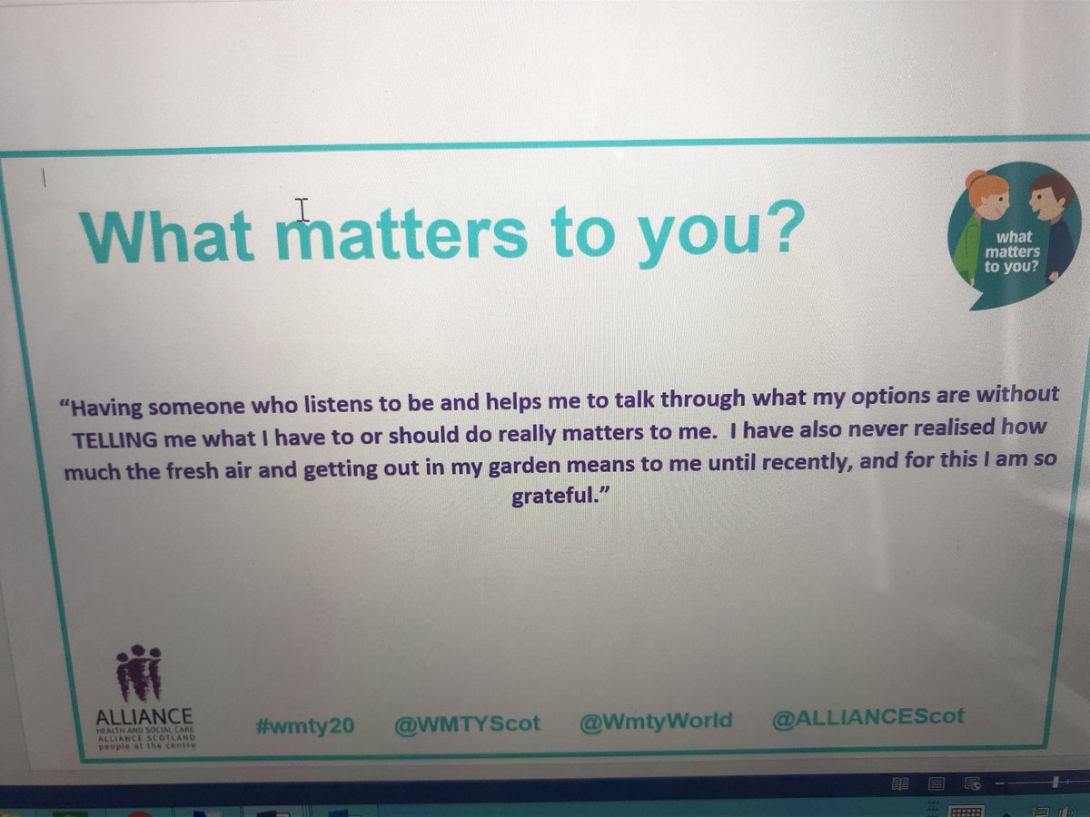 Lorna Robertson (@lornamakeslinks) on Twitter photo A lovely response today from a participant whilst discussing "What matters to you?" #WMTY20 <a href="/WMTYScot/">WMTY</a> <a href="/WmtyWorld/">WMTY.world</a> <a href="/ALLIANCEScot/">The ALLIANCE</a> #makeslinks A lovely response today from a participant whilst discussing "What matters to you?" #WMTY20 <a href="/WMTYScot/">WMTY</a> <a href="/WmtyWorld/">WMTY.world</a> <a href="/ALLIANCEScot/">The ALLIANCE</a> #makeslinks