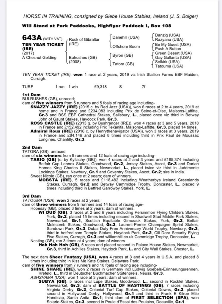 Good start to the season continues for @coolmorestud Rock Of Gibraltar, damsire of 2000 Guineas winner Kameko, his son Ten Year Ticket wins the 7f L Classic Trial @LeopardstownRC Bred by @Bluegatestud he’s 1/2 to G3Ws Snazzy Jazzy & Ross Castle ex unraced 1/2 to G2W & G1pl Tariq