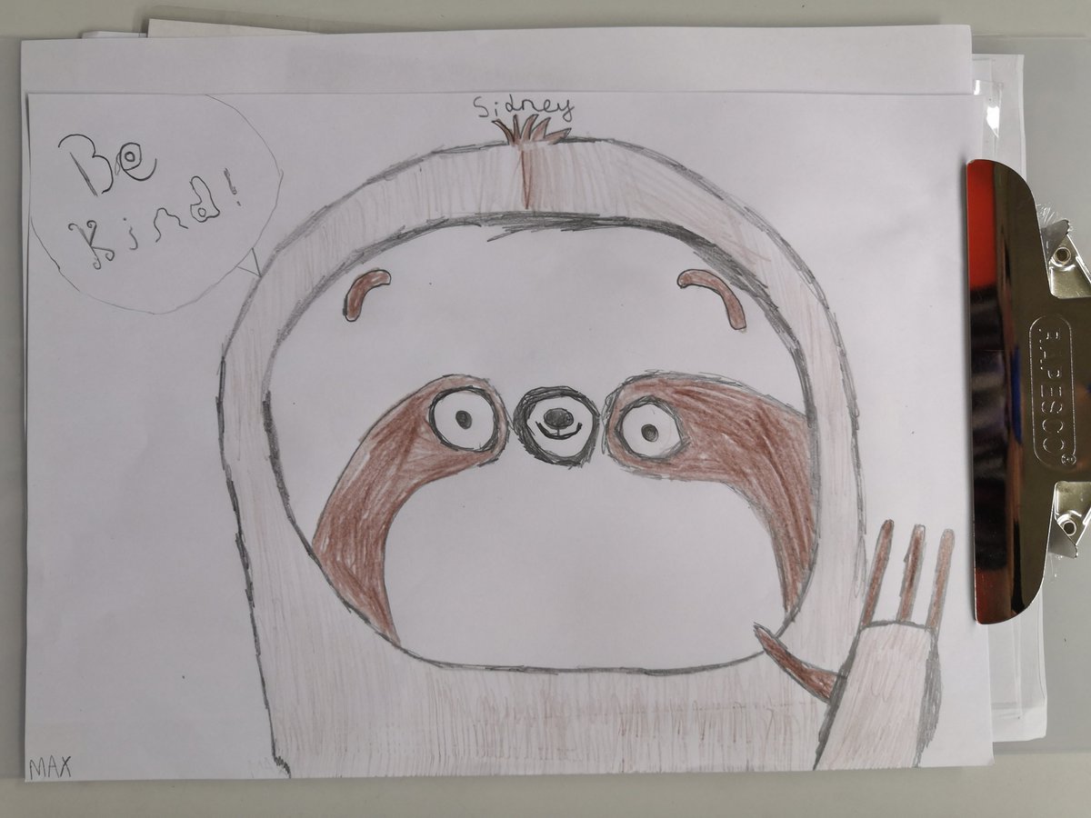 Empathy sloths drawn by Pod 5.  #empathyday2020 #DrawWithRob