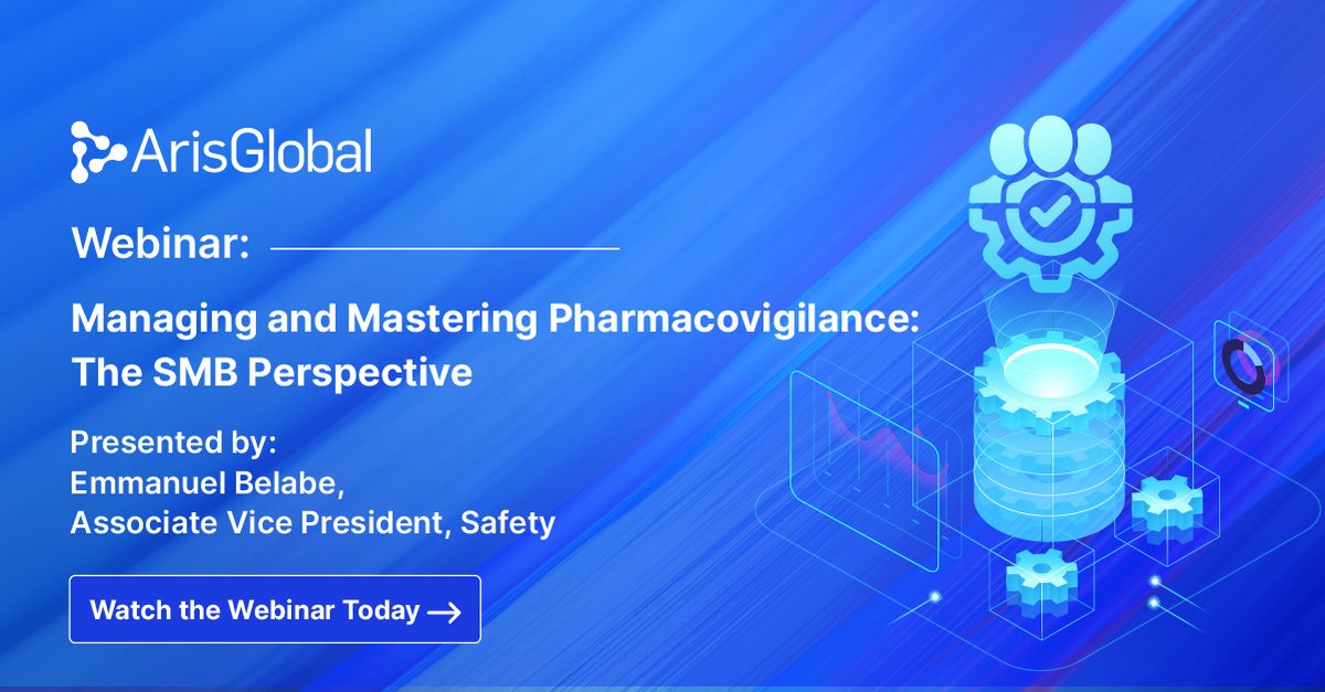 Aris_Global's tweet photo. WEBINAR: PV challenges in Small to Medium-sized businesses are unique but can be overcome through innovative solutions. Learn more by watching today: https://t.co/7WPm978tsg

#Pharmacovigilance #LSMV #DrugSafety @Aris_Global https://t.co/VvpNQfAVbJ