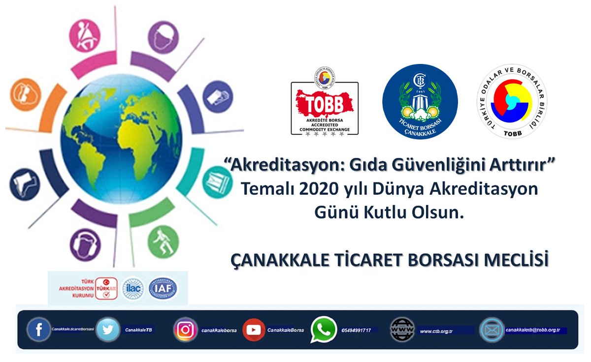 CanakkaleTB's tweet photo. 9 HAZİRAN DÜNYA AKREDİTASYON GÜNÜ KUTLU OLSUN.

#DünyaAkreditasyonGünü
#WolrdAccreditationDay
#WAD2020
#DAG2020

@TOBBiletisim @RHisarciklioglu @UzenKaya https://t.co/mWWzplkjFw