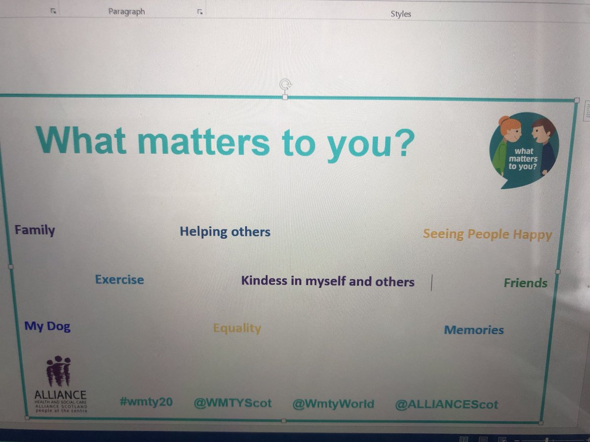 Lorna Robertson (@lornamakeslinks) on Twitter photo Some of “what matters to me.”
#WMTY20 <a href="/WMTYScot/">WMTY</a> <a href="/WmtyWorld/">WMTY.world</a> <a href="/ALLIANCEScot/">The ALLIANCE</a> <a href="/LWPmakeslinks/">LinksWorkerProgramme</a>
4 easy words - What matters to you? Some of “what matters to me.”
#WMTY20 <a href="/WMTYScot/">WMTY</a> <a href="/WmtyWorld/">WMTY.world</a> <a href="/ALLIANCEScot/">The ALLIANCE</a> <a href="/LWPmakeslinks/">LinksWorkerProgramme</a>
4 easy words - What matters to you?