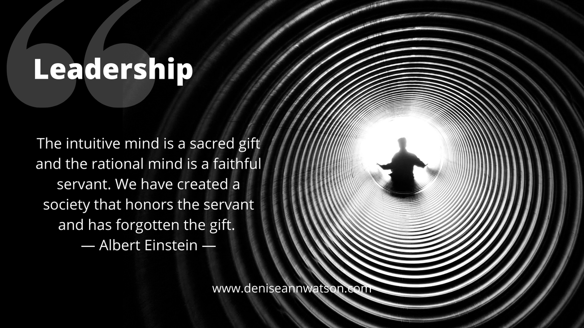 Denise_A_Watson's tweet image. Do you wish you could read minds and know the future?

Quite possibly the single most important talent that turns good leaders into a #greatleaders, #Intuition.

Clear Thinking. Clear Communications. Clear Results.

#IntuitiveIntelligence #EQ #MasterYourMarketingMessage