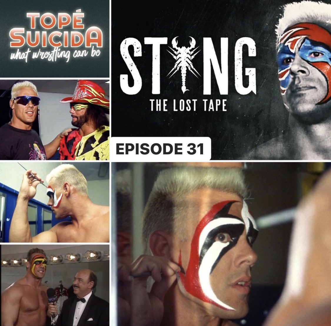 topesuicidapod's tweet photo. Happy #TopeTuesday! We’ve got a short DRIP for you today; it’s episode 31! Come on wrestle buddies, WATCHAMANIA with us as we watch @Sting - The Lost Tape on the #WWE Network. https://t.co/kYXMtcQfLH https://t.co/rQbywthJe9