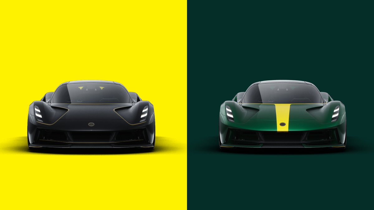 Black and Gold, or Yellow and Green? Design and Livery Editions are live NOW on the Evija configurator. https://t.co/H4qjNuKbIM How would you configure Evija? #ForTheDrivers #LotusEvija https://t.co/GNhYT3tww7