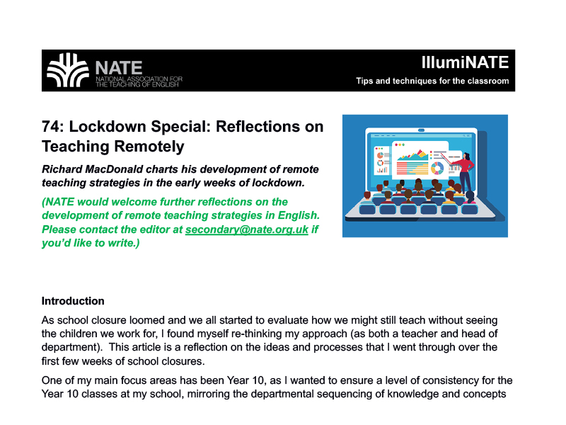 National Association for the Teaching of English tweet media