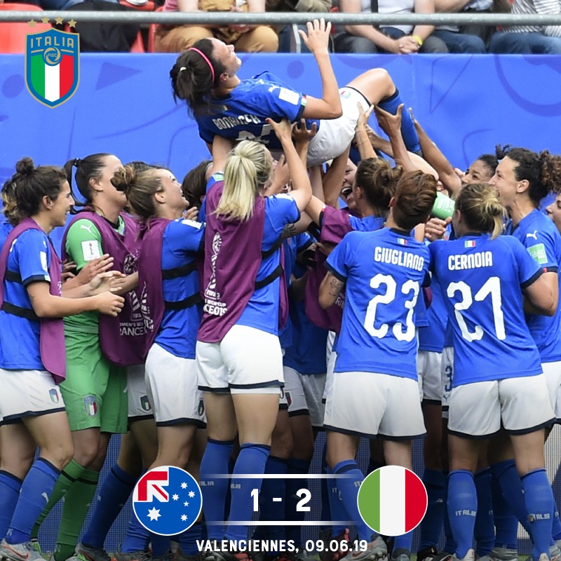 Azzurri_En's tweet photo. #OTD last year, the #Azzurre 🇮🇹 began their #WorldCup 🌎 campaign in France with a last-gasp 2️⃣-1️⃣ win over #Australia 🇦🇺

Barbara #Bonansea decided the game with a huge brace on the day, including a 95th-minute winner 😍⚽️⚽️

#WorldCupGirls #WWC19 https://t.co/B36QHHPG7O