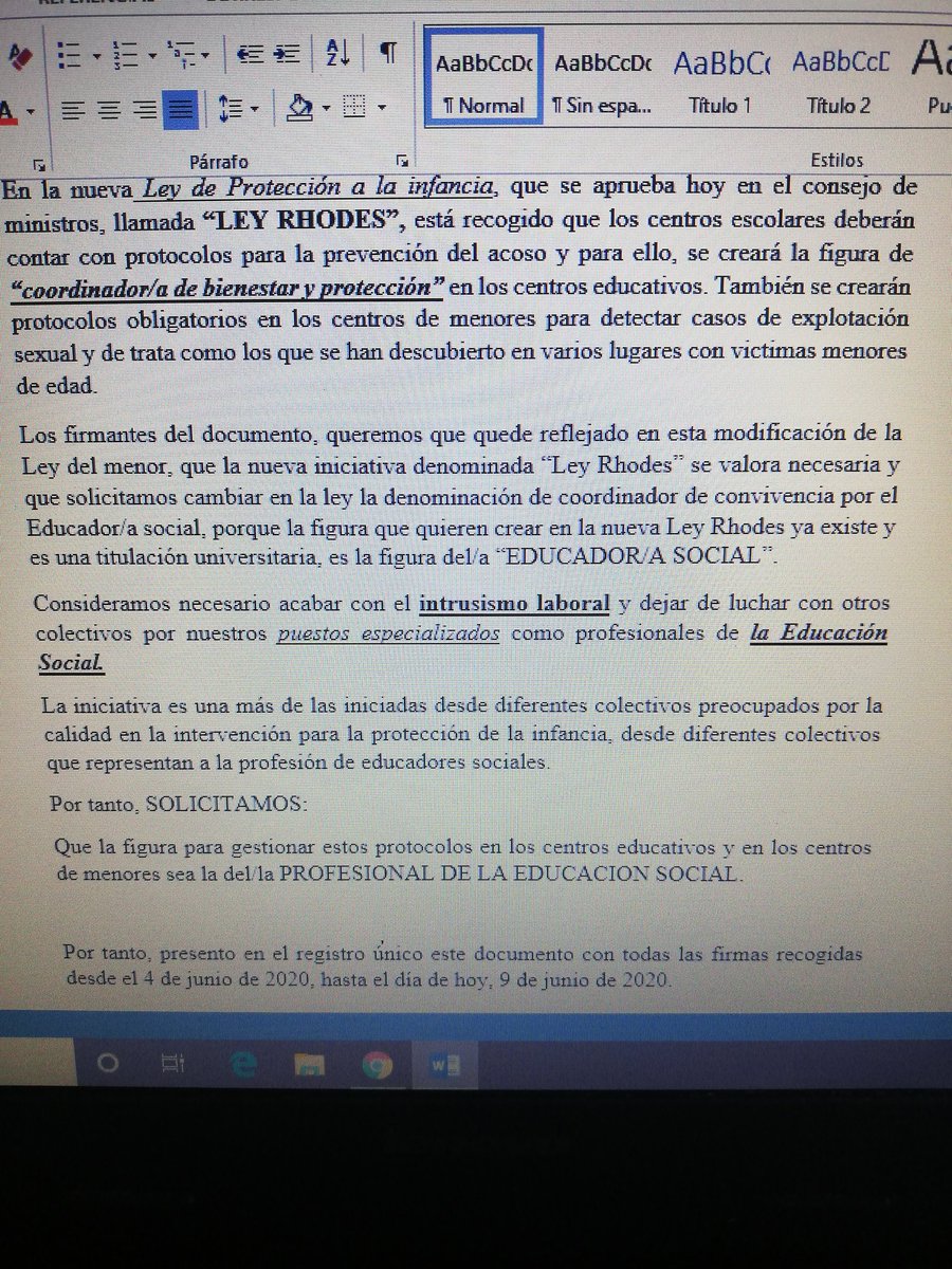 #LeyRhodes_EDUSO escrito presentado con más de 11.500 firmas, solicitamos que la creada nueva figura en los centros educativos seamos los y las educadores y educadoras sociales . <a href="/PabloIglesias/">Pablo Iglesias 🔻{R}</a> <a href="/sanchezcastejon/">Pedro Sánchez</a> <a href="/laSextaTV/">laSexta</a> <a href="/rtve/">RTVE</a> <a href="/BierzoEduso/">Eduso Bierzo</a> <a href="/okdiario/">okdiario.com</a> <a href="/ElBierzoDigital/">El Bierzo Digital</a>