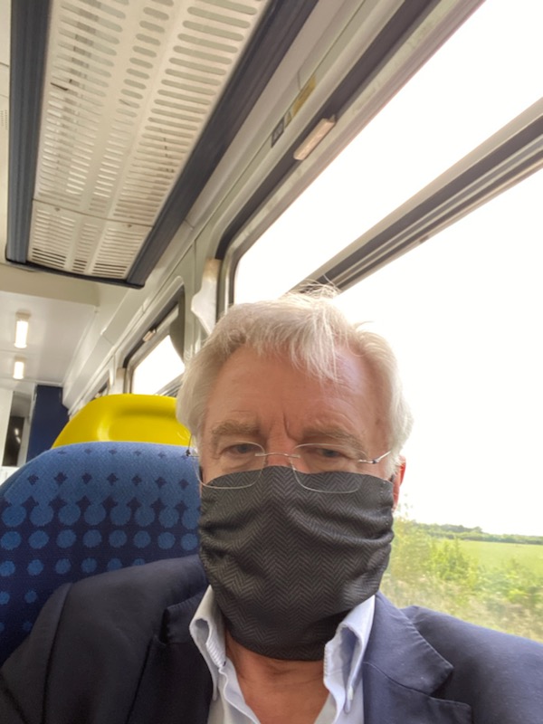 Travelling down to Westminster over the weekend. The train was pretty much empty, but I still took the sensible precaution of wearing my mask.